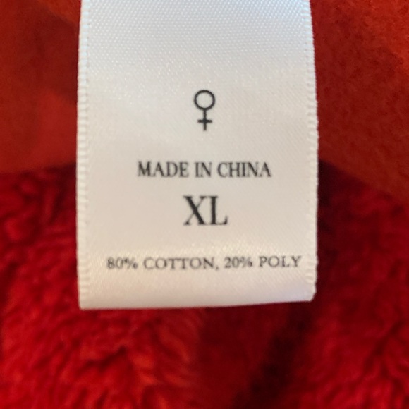 Selkie Vibrant Red Pullover with Plush Sleeves - Picture 5 of 6